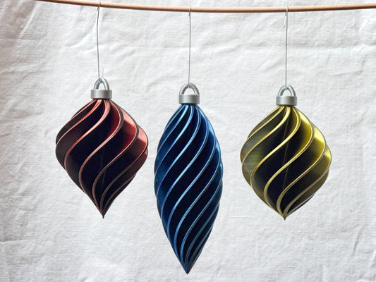 Xmas Balls #03 - Spiral-Christbaumkugeln (3er Set)